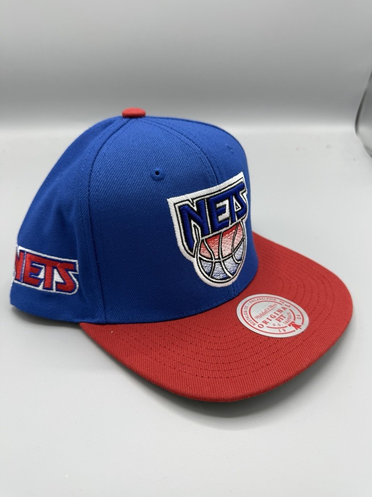 NEW JERSEY NETS Mitchell & Ness NBA MN Basic SNAPBACK Hat Cap OSFM NWT New Blue