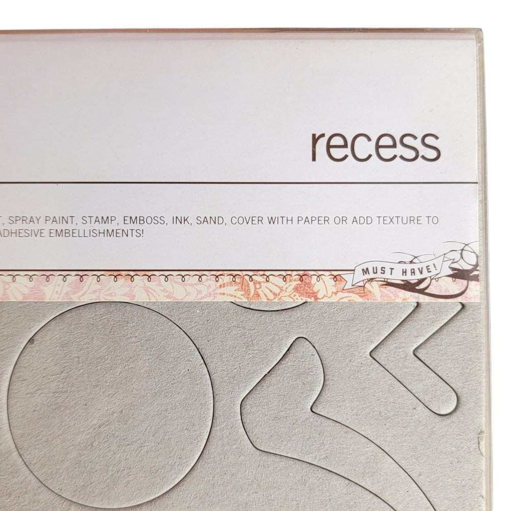 BasicGrey Undressed Recess Embellishments Self Adhesive Chipboard Scrapbooking