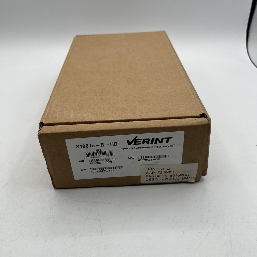 NEW IN BOX!! Verint Video Decoder IP Streams/HDMI Display - S1801E-R-HD
