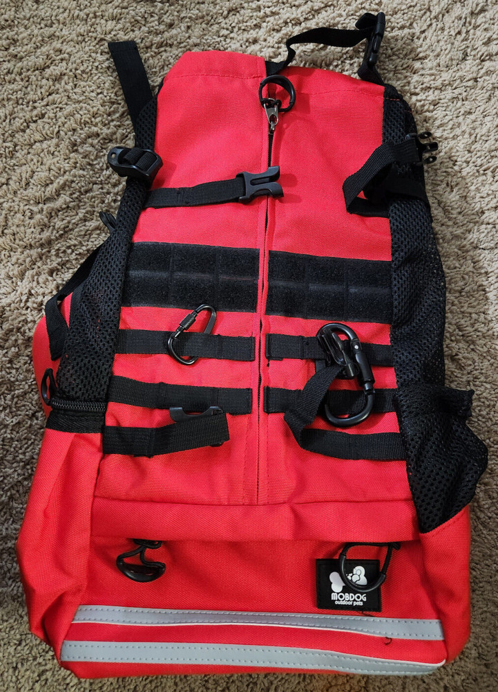 Mobdog - Pet Carrier / Backpack - Red - Roughly 18" Deep - 9x5-1/2"