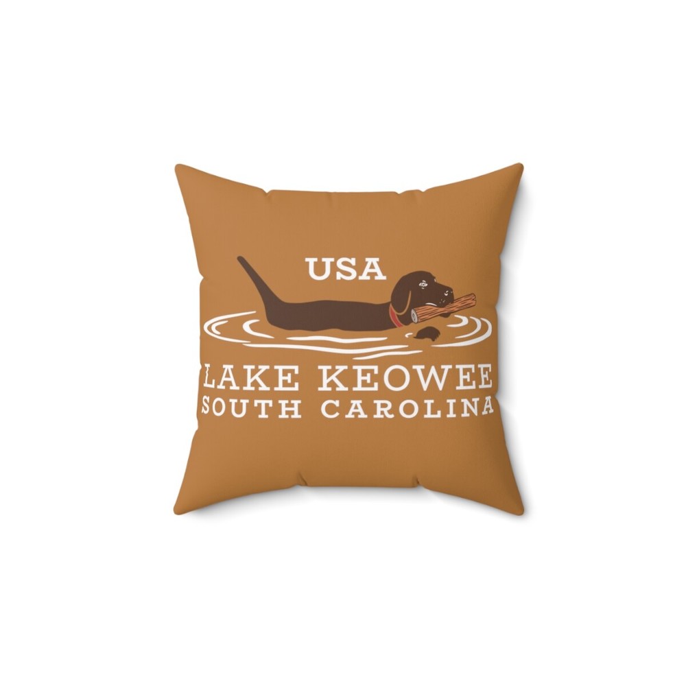 Lake Keowee, SC - Spun Polyester Square Pillow Case. FREE SHIPPING!