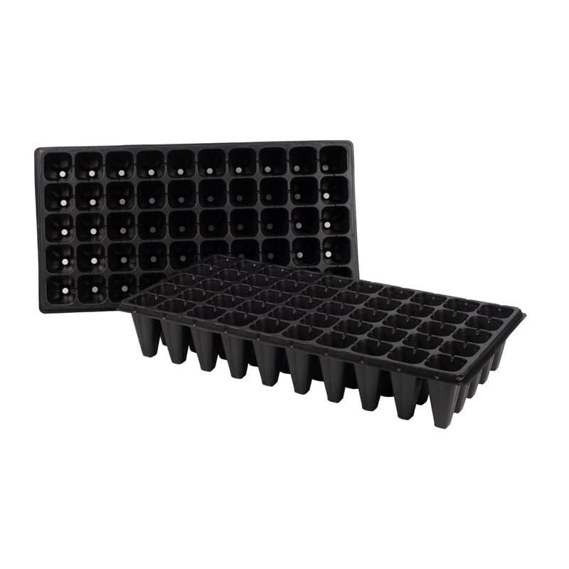 RooTrimmer 50 Cell, 10pcs-Pack Thick Durable Seedling Plastic Nursery Trays (...