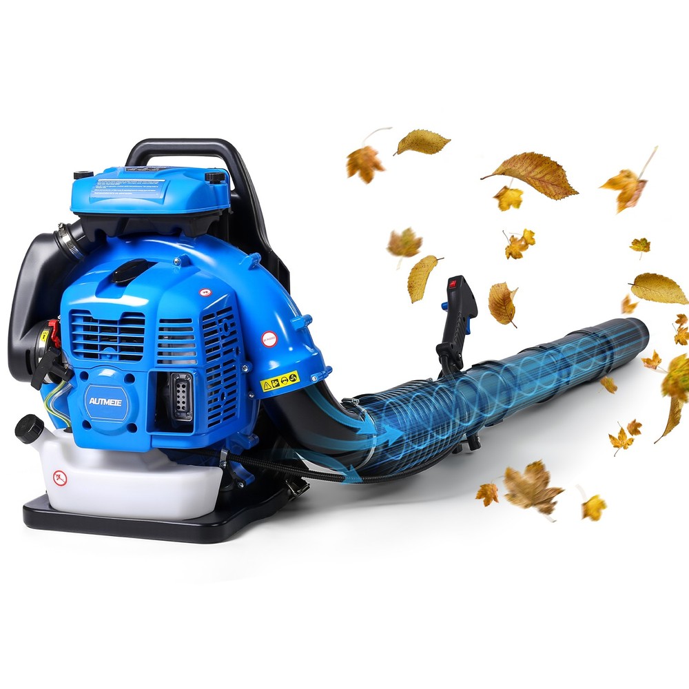 75.6CC 2-Stroke Backpack Leaf Blower Gas Powered - 912CFM 206MPH for Snow Debris