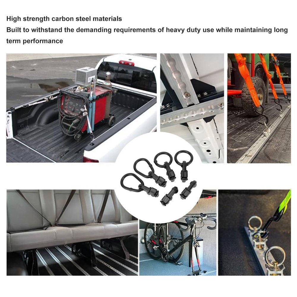 New L Track Fitting With O Ring Carbon Steel Anodized Black Tie Down Anchor