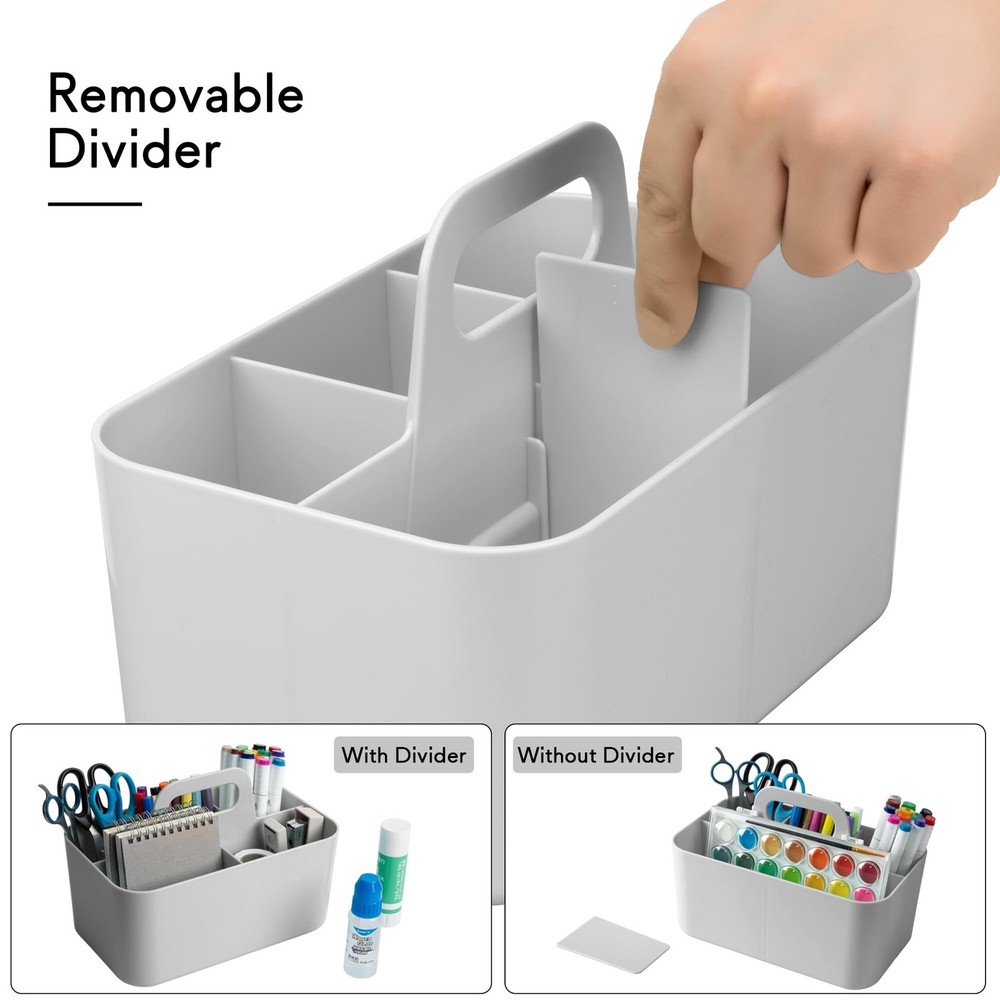 Tiawudi Multipurpose Caddy Organizer, Plastic Caddy with Handle, Stackable De...
