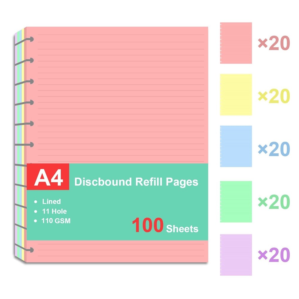 Letter Size Refills Paper, A4 Tul Paper for TUL Note-Taking System Discbound ...