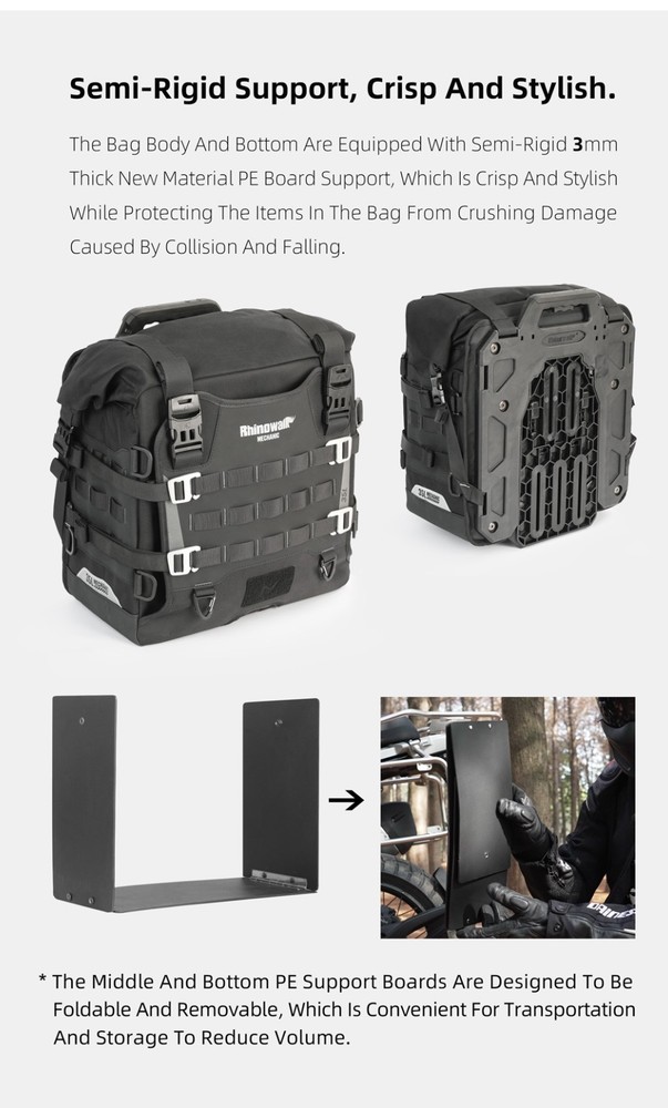 Rhinowalk Quick Release Saddle Bag 35L Waterproof with Lock Hole Molle System