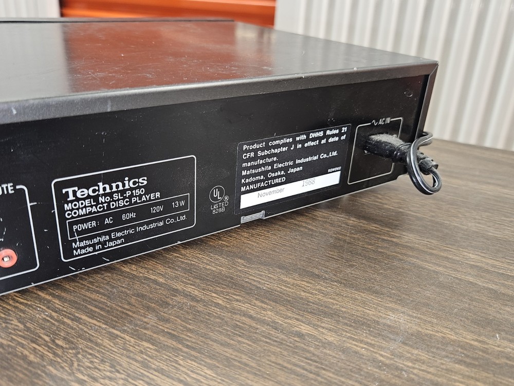 Vintage Technics SL-P150 Compact CD Disc Player tested 1988