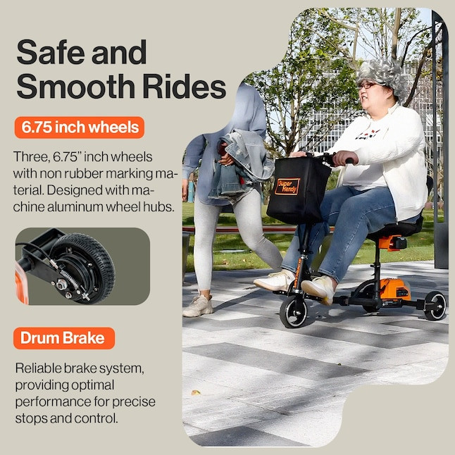 SuperHandy Passport- 275 Lbs Folding Mobility Scooter