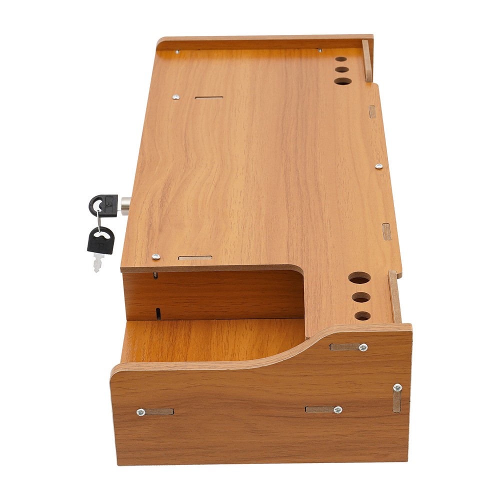 Monitor Stand Riser, Computer Laptop Riser Shelf with Lockable Organizer Drawers