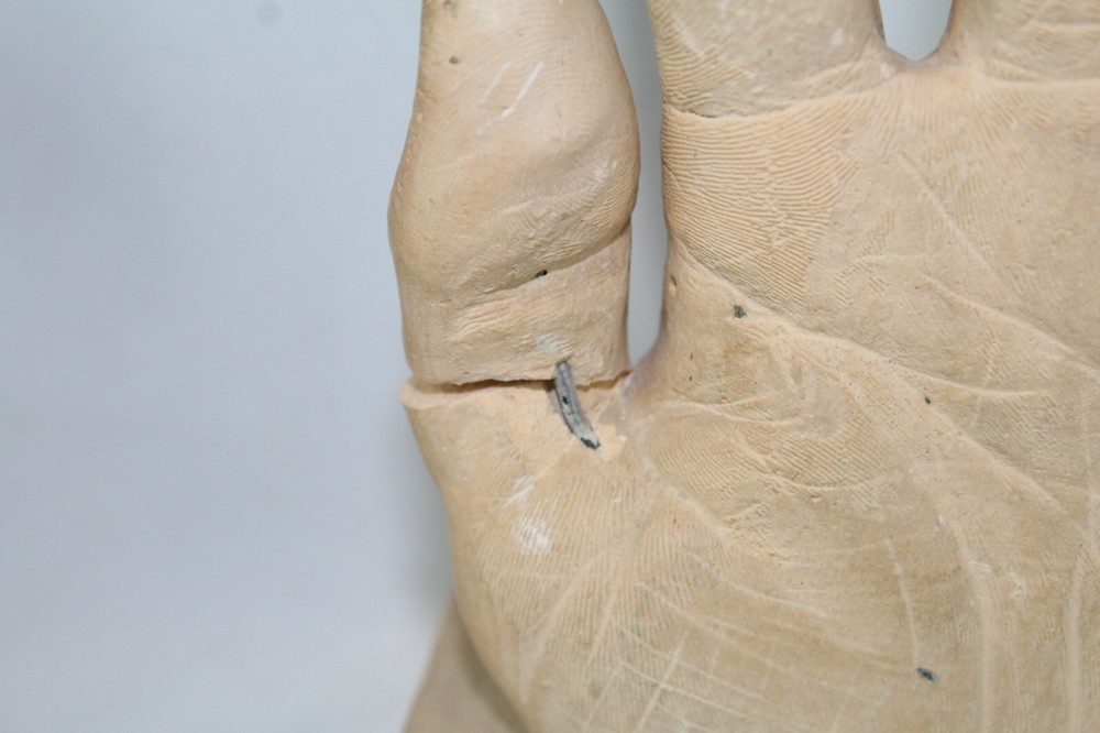 Plaster bookends Reading Hands