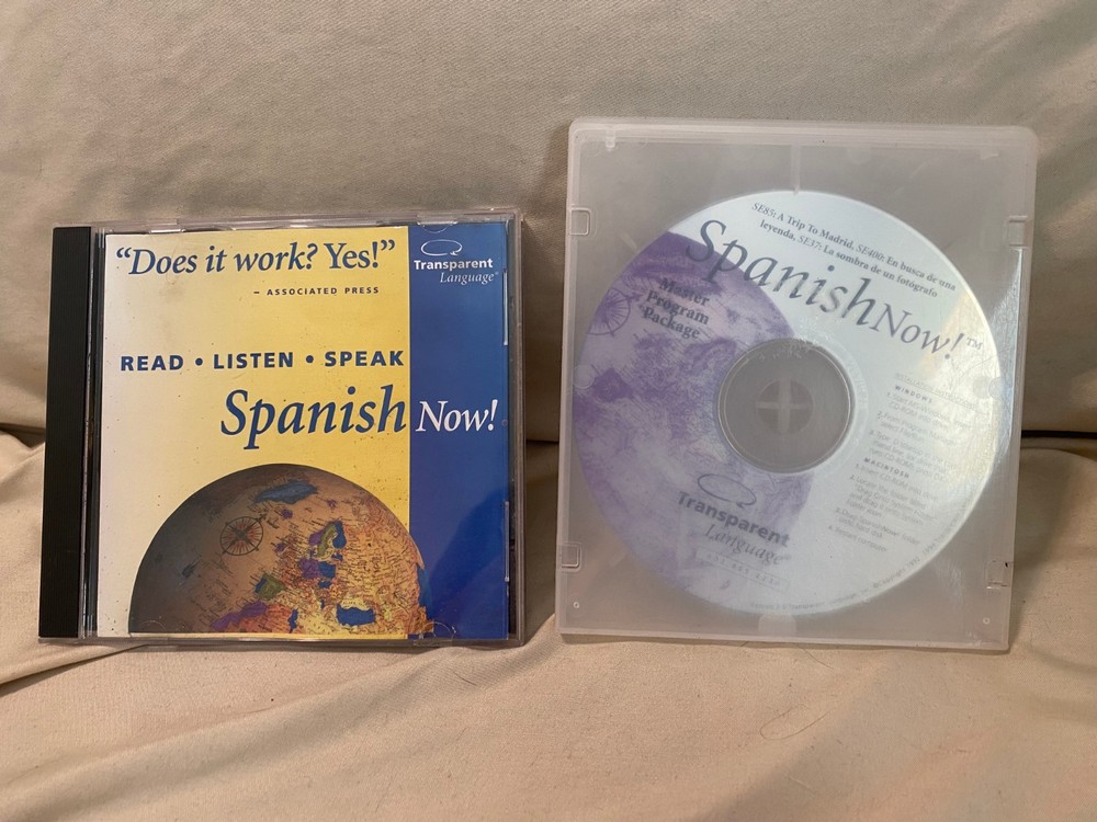Transparent Language Spanish Now! CD ROM 2 Disk Lot