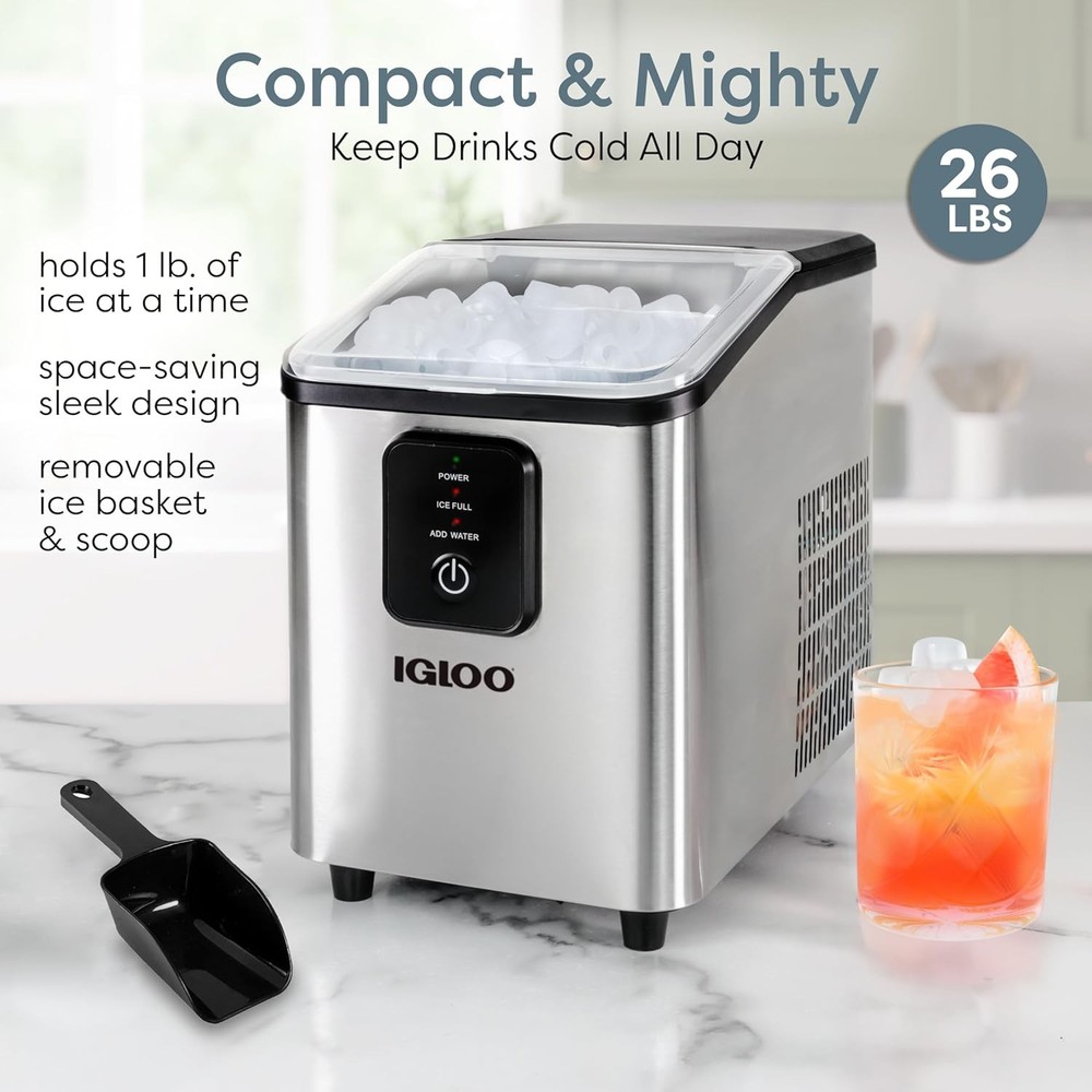 Portable Ice Maker 26lbs Countertop Machine