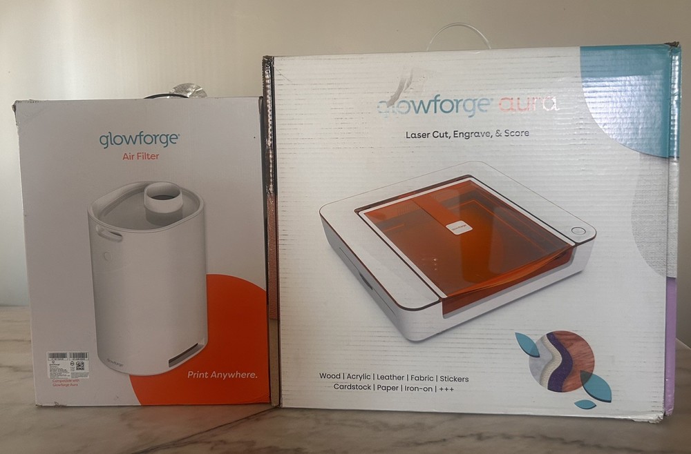 Glowforge Aura + Air Filter (Open Box, Brand New)