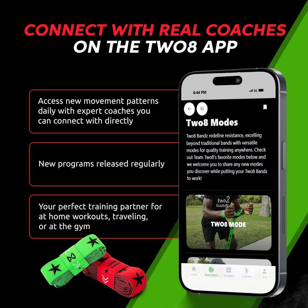Two8 Bands Wearable Resistance Training System – Multi-Loop Fabric Bands with...
