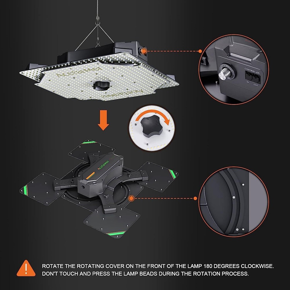 ACEFARMER ACE-500 LED Grow Light, Black