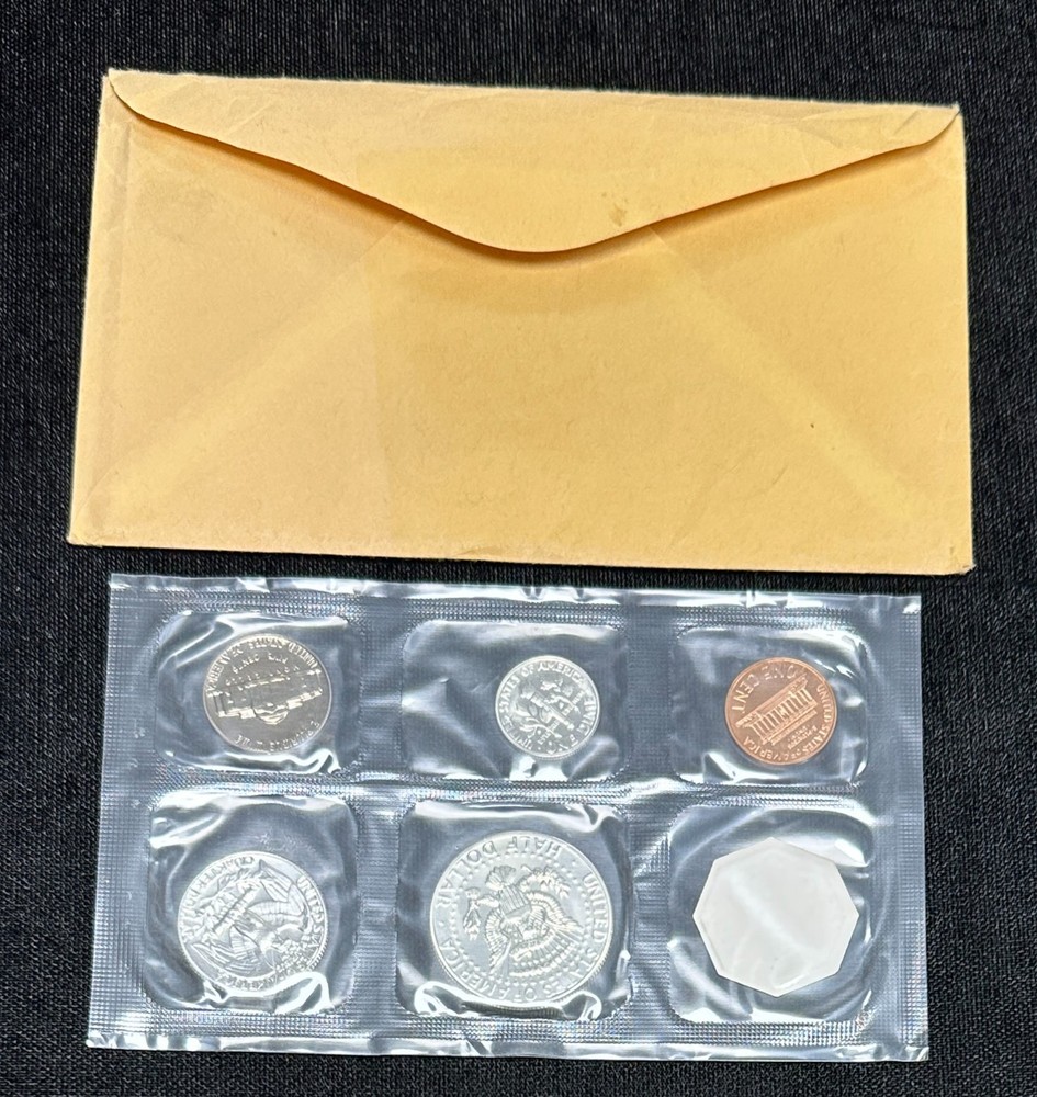1964 U.S. Mint Silver PROOF Set w/ Envelope w/ Silver Kennedy Half Dollar