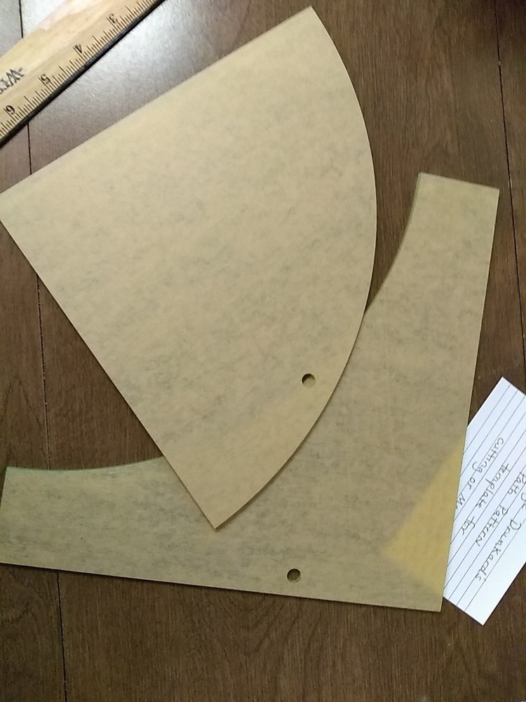 Quilting Stencil Templates Large Drunkard's Path Pattern Plastic Lot 2