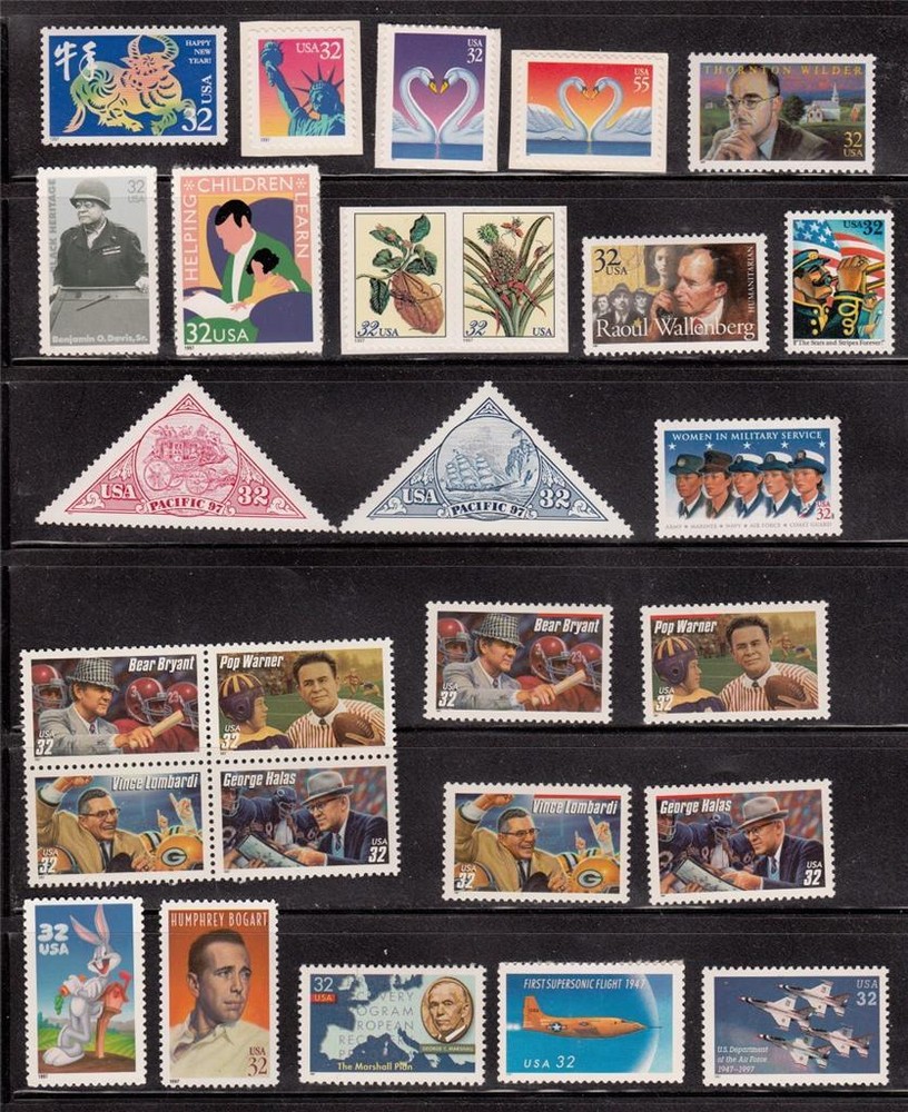 1997 US  COMMEMORATIVE YEAR SET 48 STAMPS MINT NH