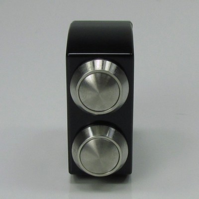 Billet Alum. 2-Button, Black Switch Block for 1" Handlebars Custom Chopper Cafe