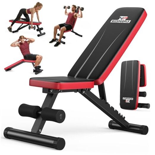 Basic Weight Bench for Home Gym, 8 Backrests Adjustable Bench with 660LBS