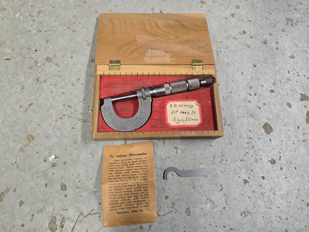 Vintage Central Tool Co.  Micrometer machinist tools