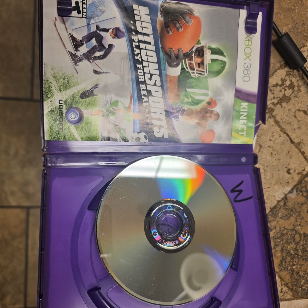 Xbox 360 Kinect Sensor Bar W/2 Games Tested Bundle Lot Microsoft