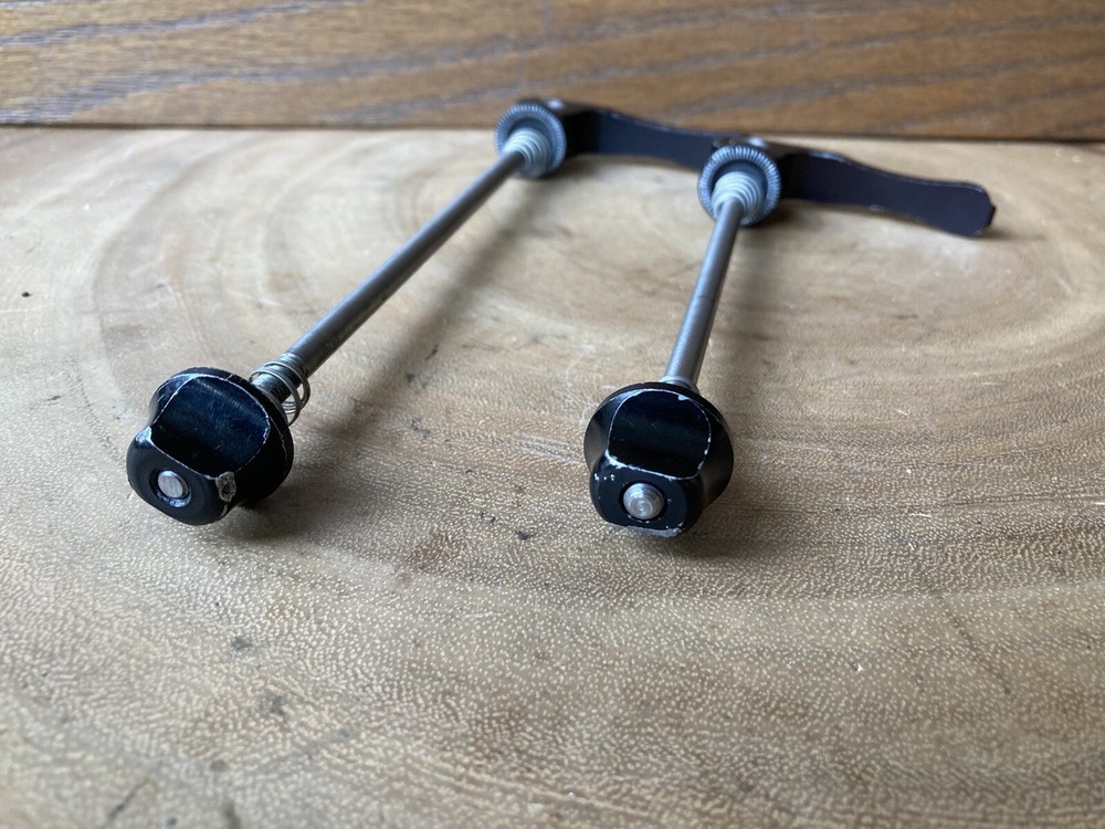 Vtg Control Tech Titanium Skewer Set Black Anodized Front Rear