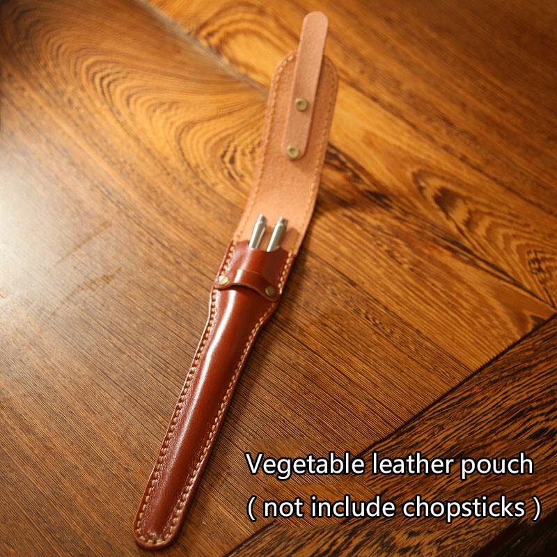 TC4 titanium alloy chopsticks non-slip Split type Solid chopsticks with Rest