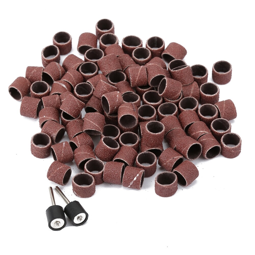 Rubber Mandrel &Sanding Drum Grit 80# Rotary Tool Sand/Shape/Groove Replace Kit