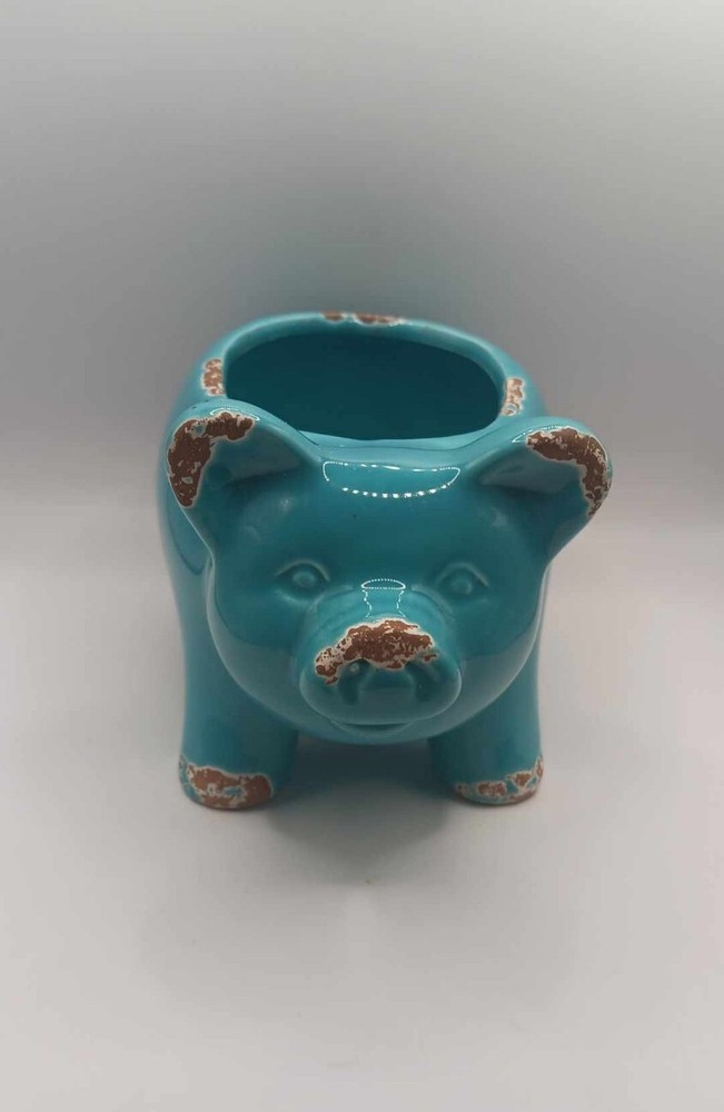 Pig Planter Ceramic 5.5” Long X 3” Tall