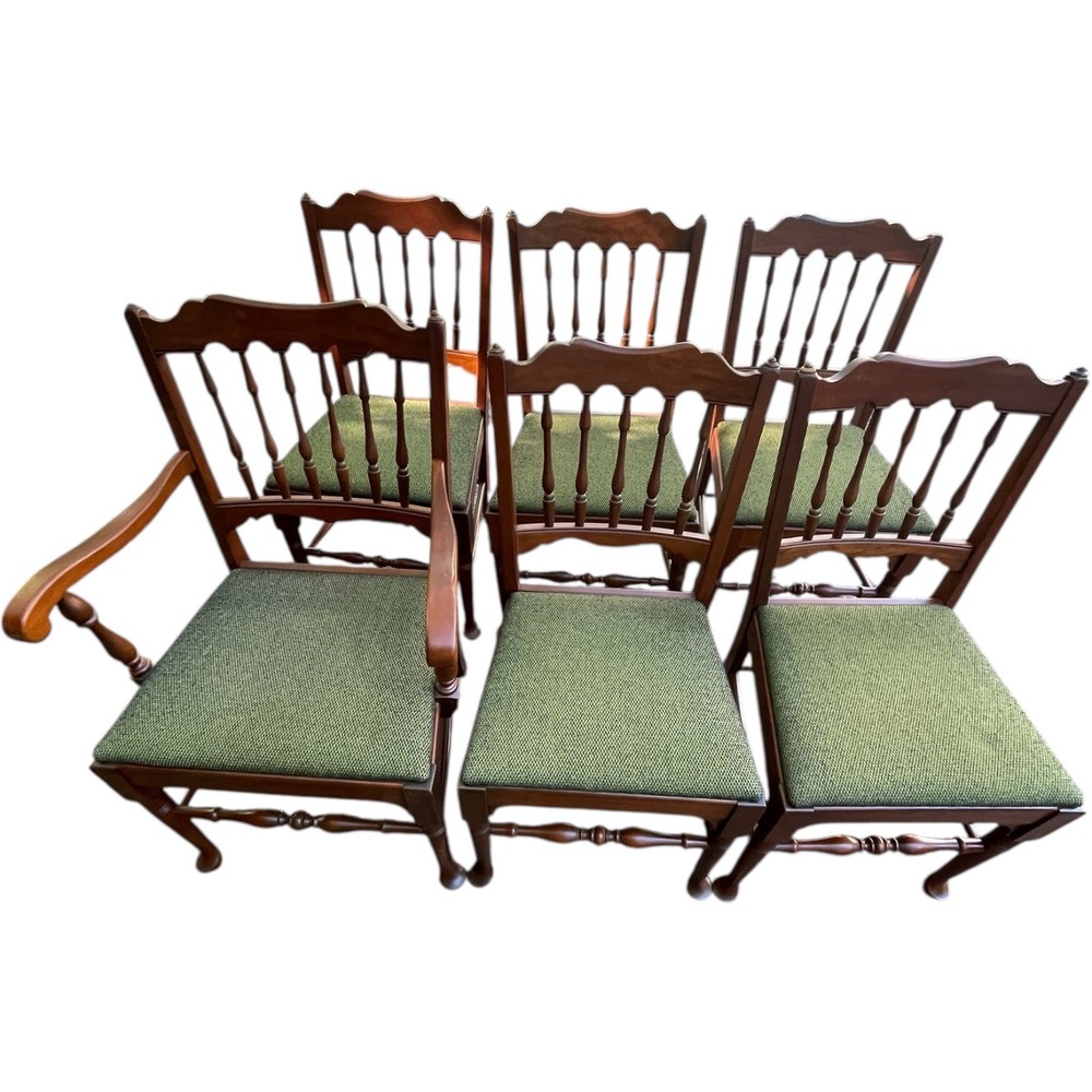 Pennsylvania House Solid Cherry Spindle Back Dining Chairs AUTHENTIC 1960s SET 6