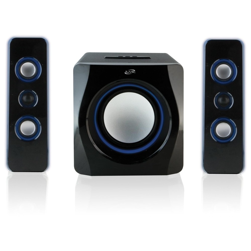 iLive Electronics Bluetooth Speaker System with Built-in Subwoofer, 7.28 x 8....