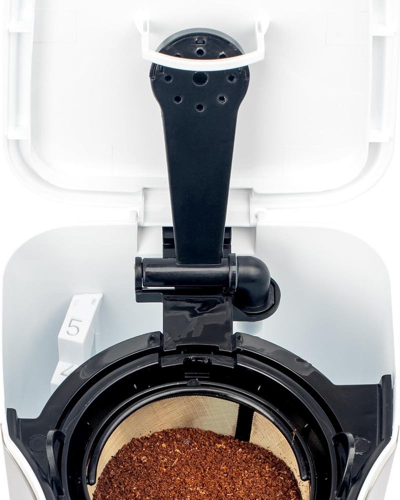 5-Cup Mini Drip Coffee Maker, White