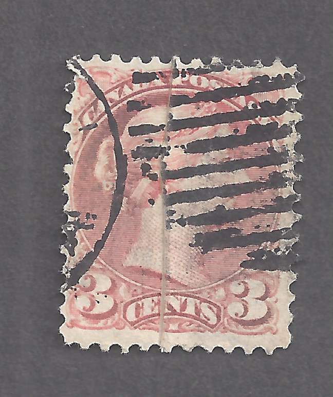 Canada # 37 3c SMALL QUEEN PRE-PRINT FOLD USED BS31380