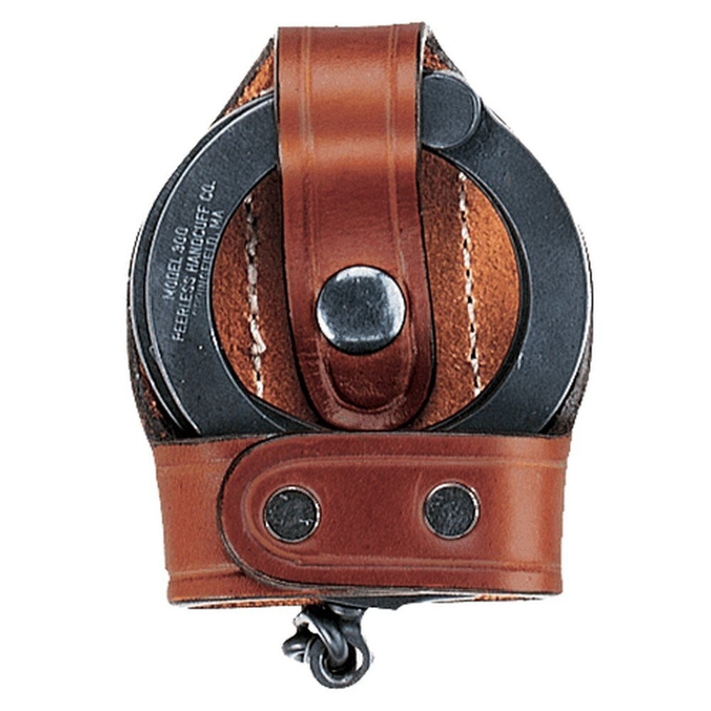 Aker Leather Slim Open Hinged Handcuff Case Plain - A606-BP