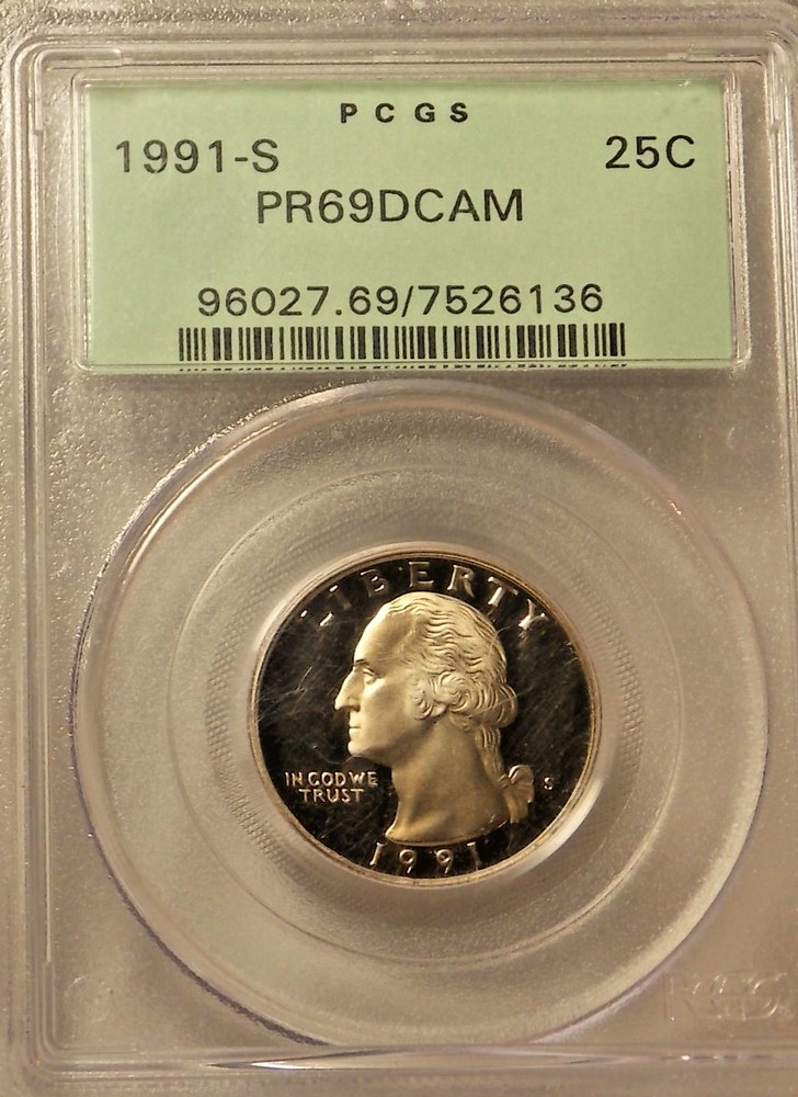 1991 S    Quarter   PCGS    PR69 DCAM