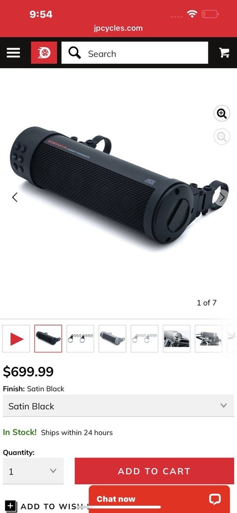 Motorcycle Handlebar Speaker. Road Thunder Series