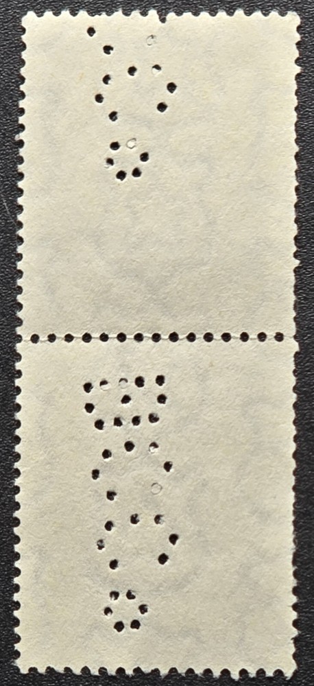 Chile Foreign 60cts Perfin Stamp X 2 - Stamps