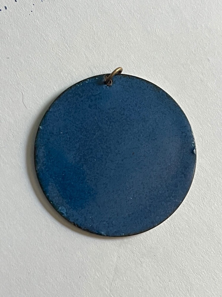 1960s Enamel Pendant Signed