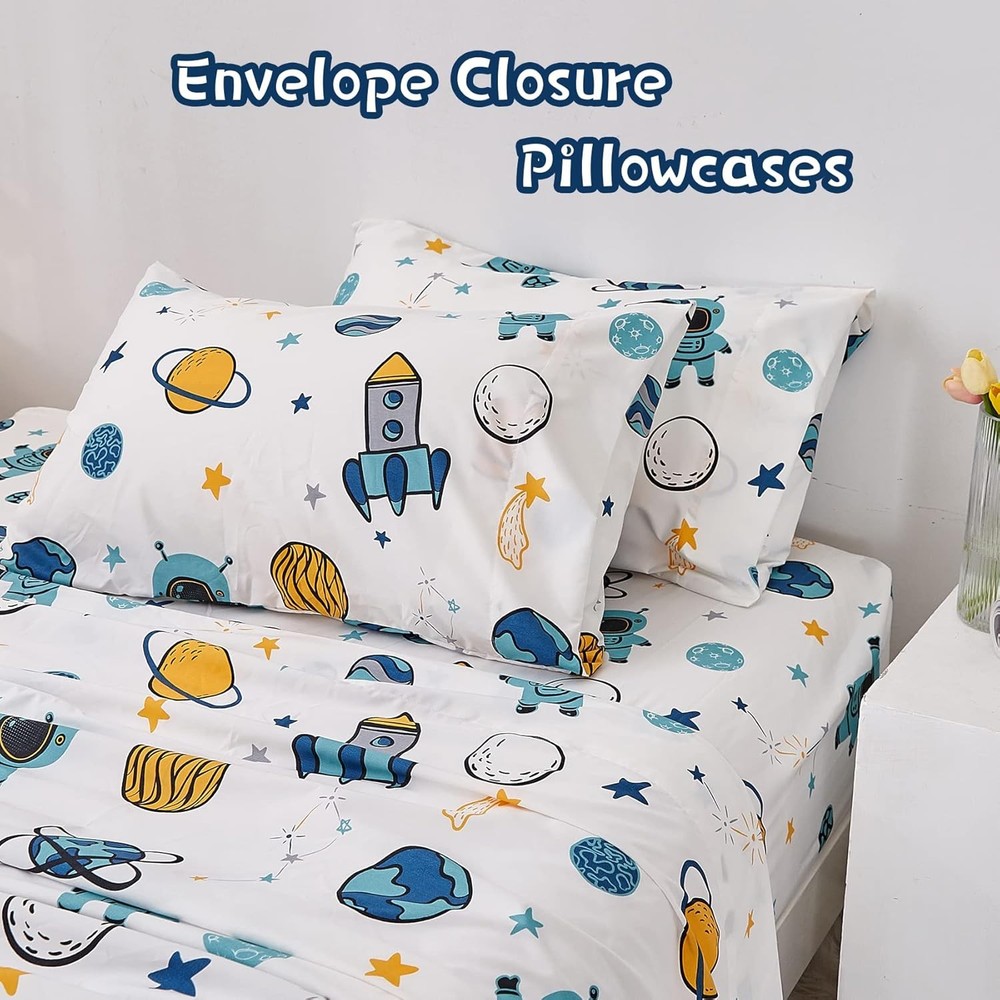 Blue Astronaut Children's Bedding Set (Double Size)