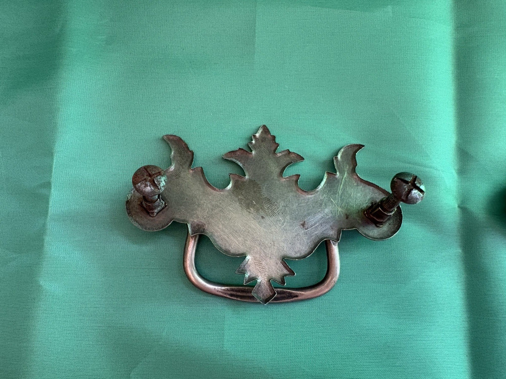 Vintage Chippendale Brass Tone Colonial Style Drawer Pull 3” Center (3)