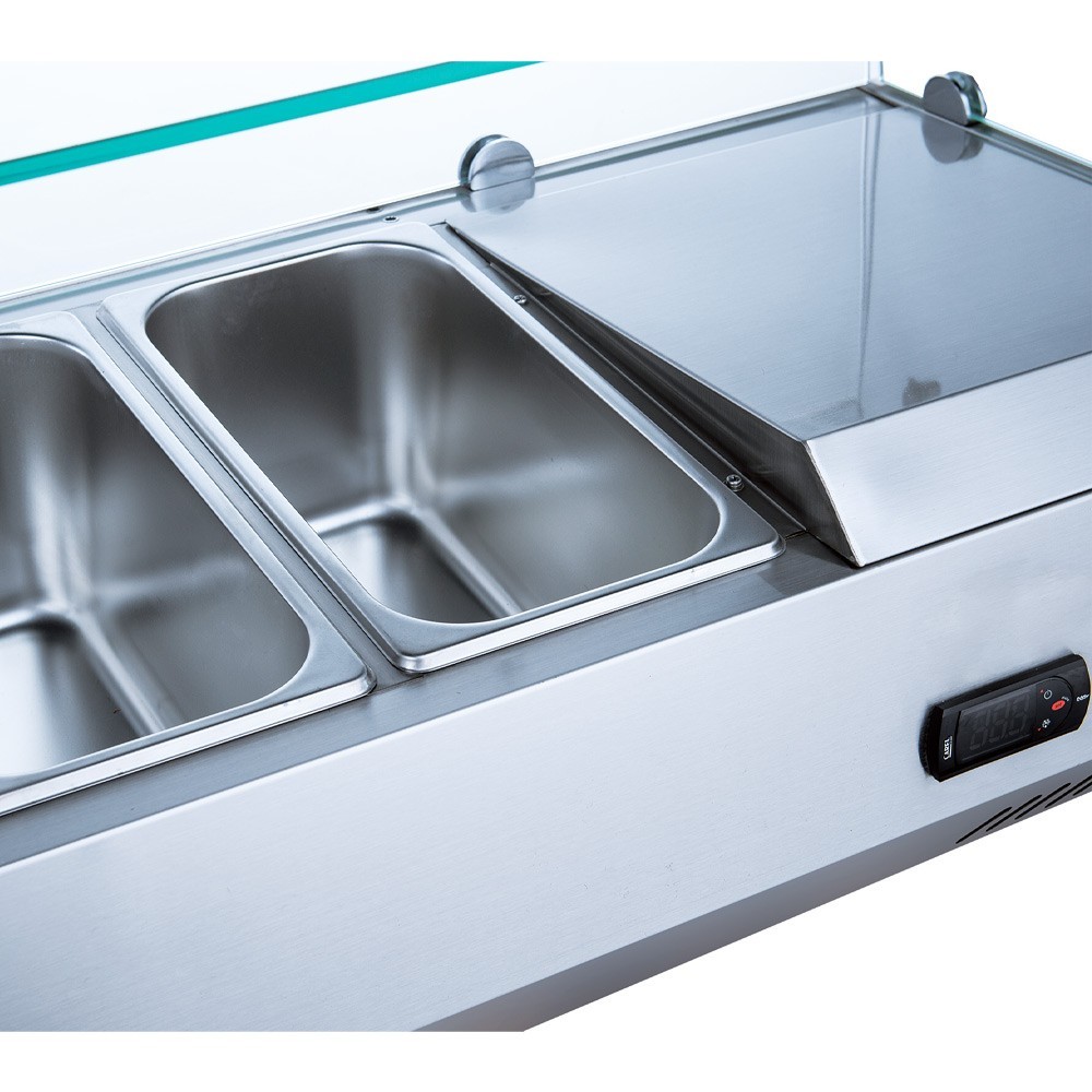 Marble Top 80" pizza prep dough retarder table