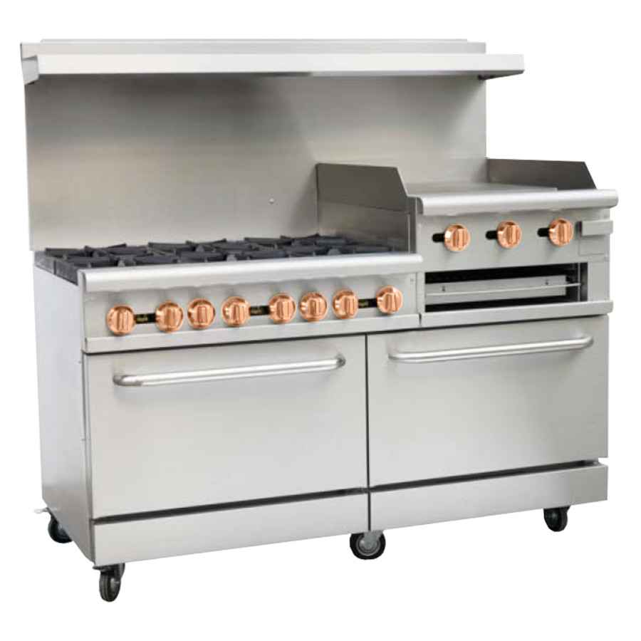 Copper Beech Range CBR-60-RG24 60" Gas Restaurant Range w/ (6) Open Burners, ...