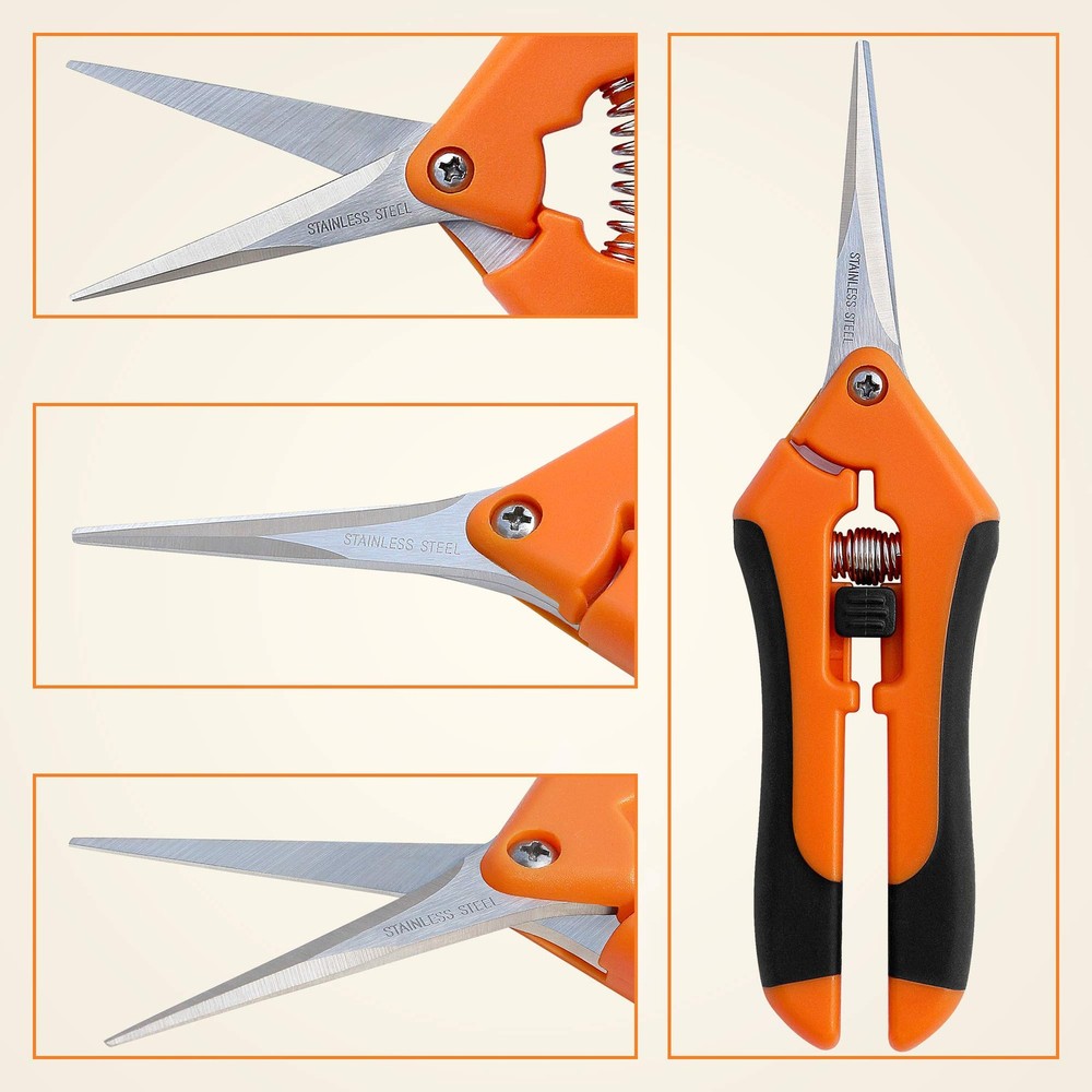 2-Pack 6.5'' Hand Pruner Pruning Shear, Functional Garden Scissors Cutter wit...