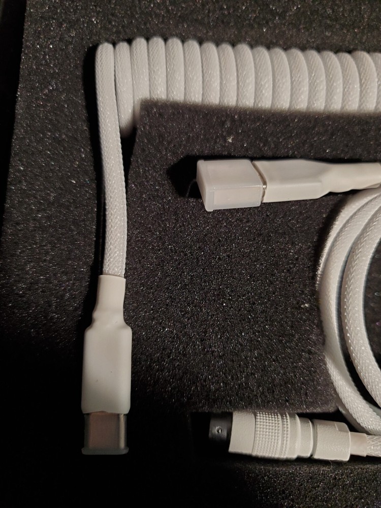 DROP White Coiled YC8 Keyboard Cable - MDX-36961-6