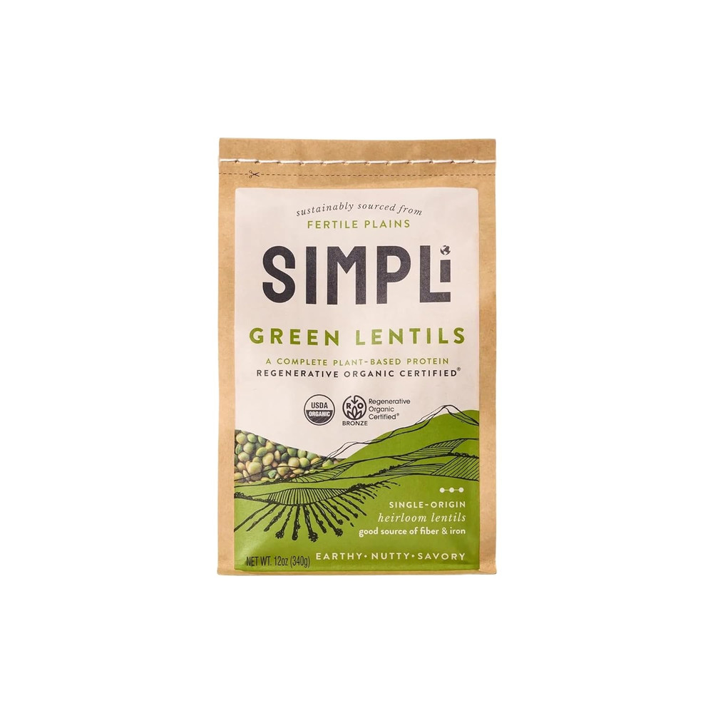 Organic Green Lentils, 12 OZ
