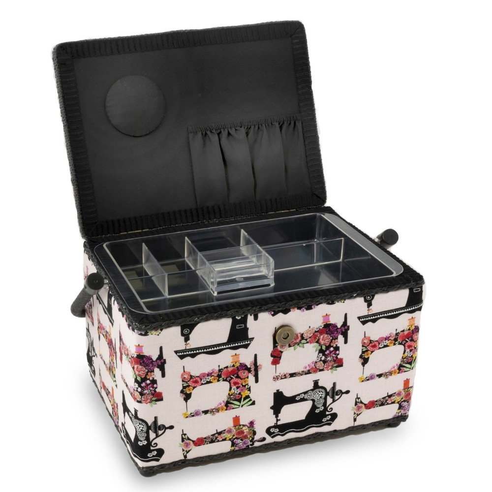 Large Sewing Basket Pink Sewing Machines
