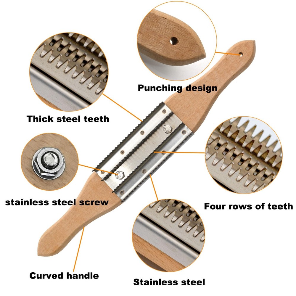 Tworider Buffer Wheel Rake, Polishing Tool with Wheel & Airway Surface Cleaning