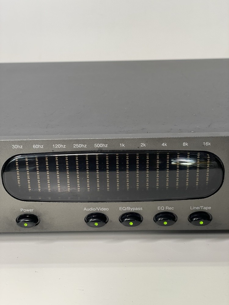 AudioSource EQ 100 Graphic Equalizer Spectrum Analyzer Tested Working RCA